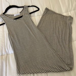 NWOT Calf-Length Striped Dress